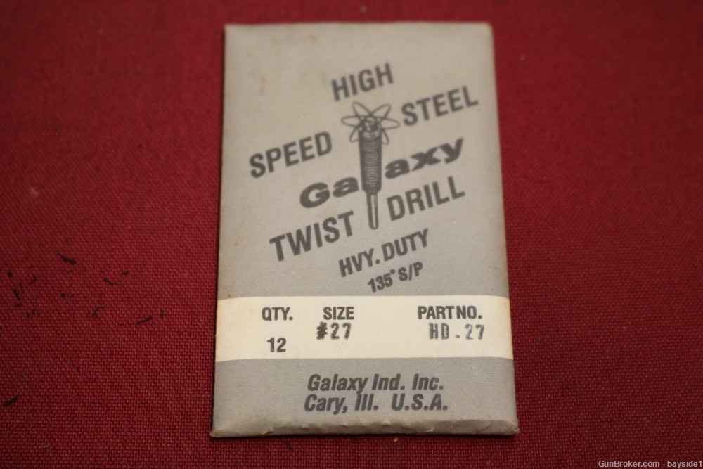 N.O.S Size 27 High Speed Drill Bite Qty 12 U.S.A. Galaxy made Free Shipping-img-1