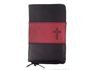 Leather Locking Bible Gun Case for Subcompacts (GTSN) BK