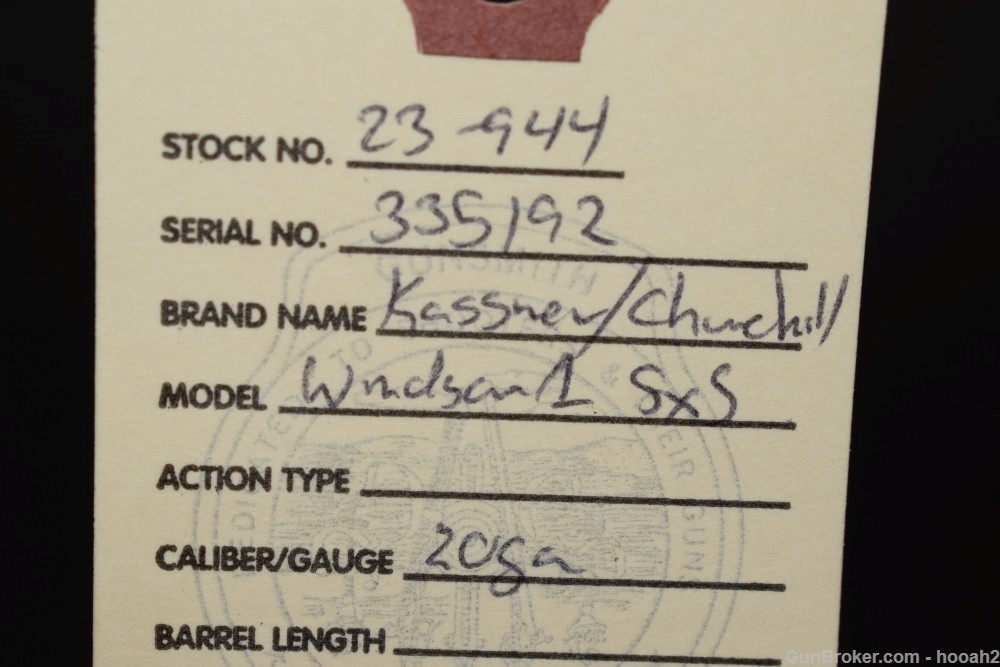 Kassnar Churchill Windsor 1 SxS Boxlock Shotgun 3" 20 G 24"-img-1