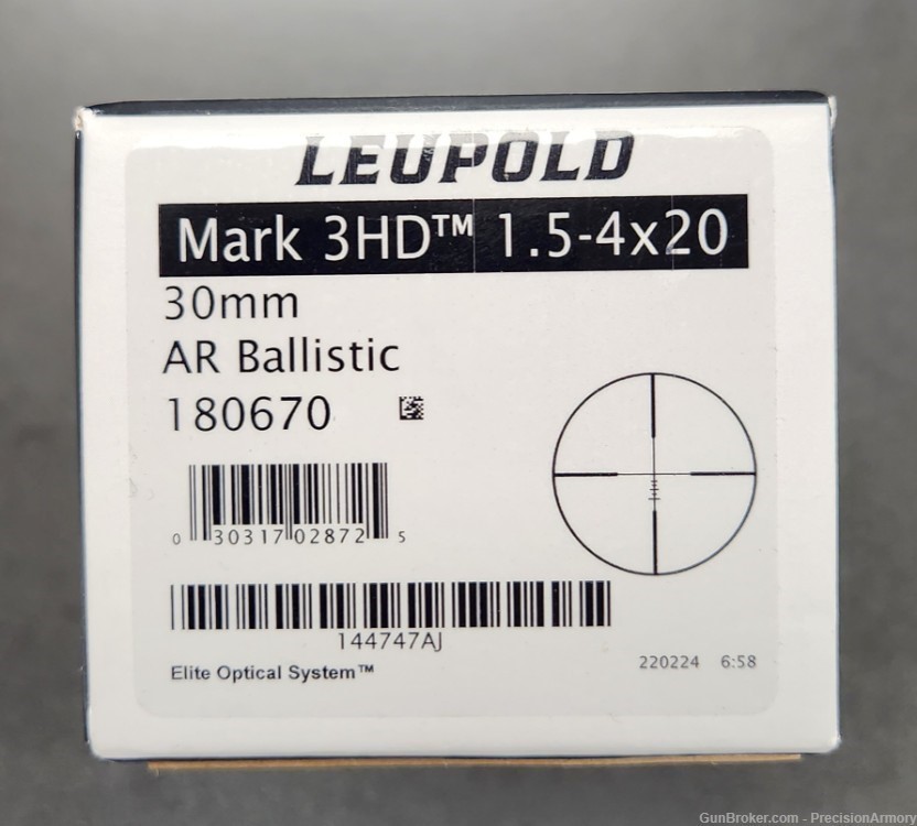 Leupold Mark 3HD 1.5-4X20 Illum. Firedot BDC 30mm. Free ship, no cc fee NEW-img-1