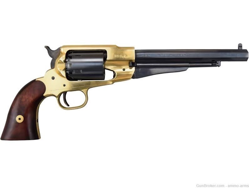 Traditions 1858 Army Brass .44 Caliber Revolver 8" Blued FR18581-img-1