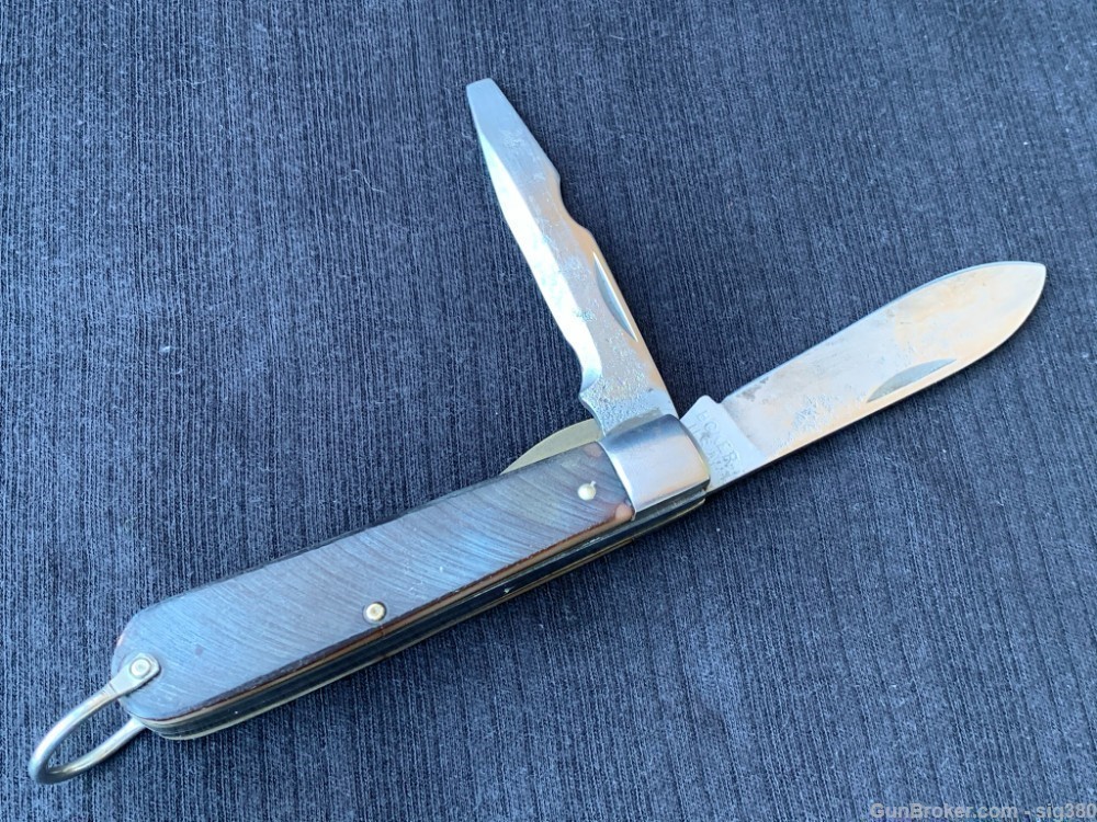 VINTAGE BOKER 2 BLADE LOCK POCKET KNIFE, MADE IN THE USA-img-0