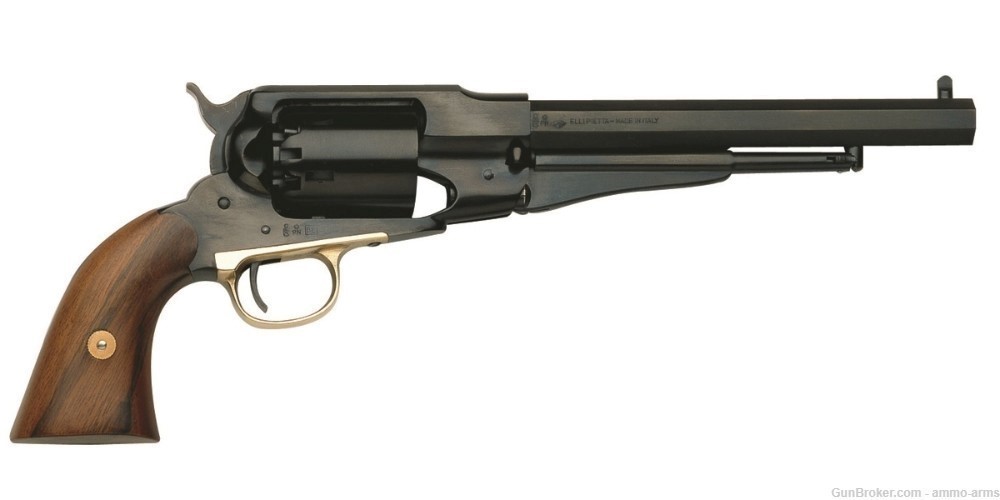 Traditions 1858 Army Black Powder Revolver .44 Caliber 8" Blued FR18582-img-1