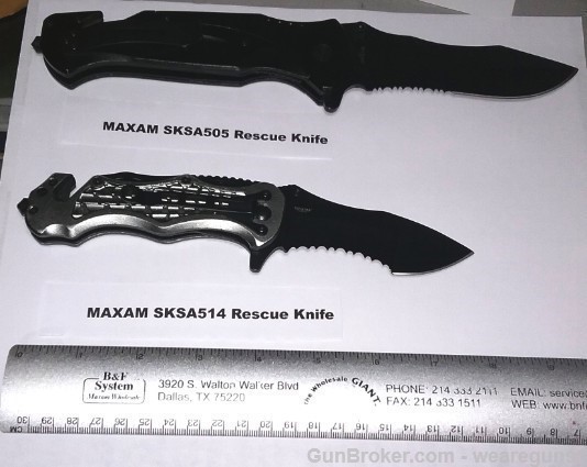 MAXAM SKSA514 And SKSA505 Rescue Knife 2 Pc Set-img-4