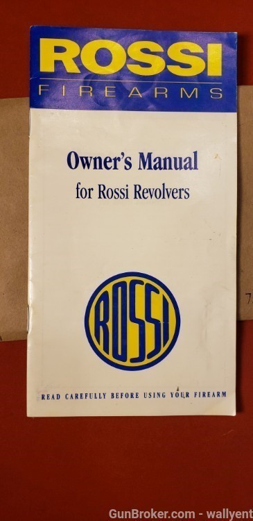 Rossi Owners Manual Revolver 1998 Factory Original pistol firearm-img-1