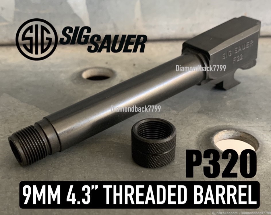 SIG SAUER BARREL P320 9mm 4.3" Threaded with CAP 1/2x28-img-0