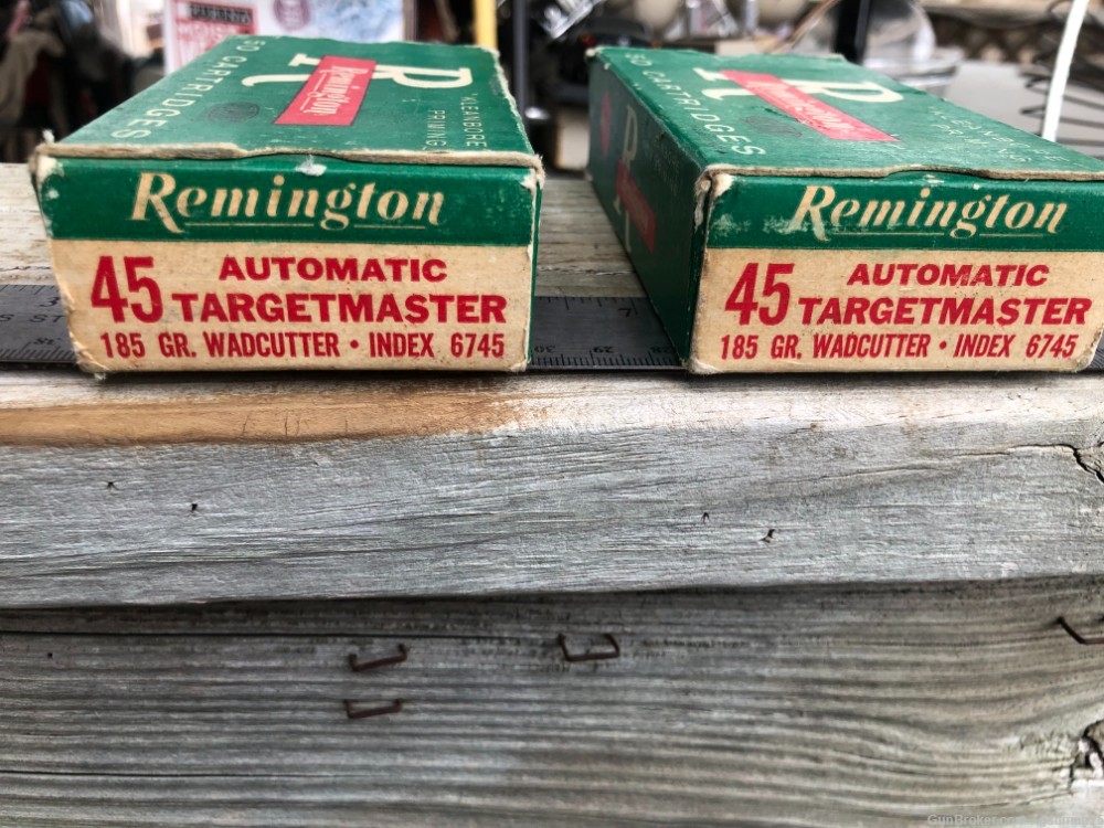 Remington UMC 45 Auto Wad Cutter Targetmaster 185 GR MC One Box of 50-img-0