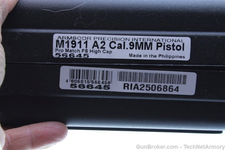 Armscor RIA M1911 Ultra Match 9MM 17+1 5" 56645 -img-2