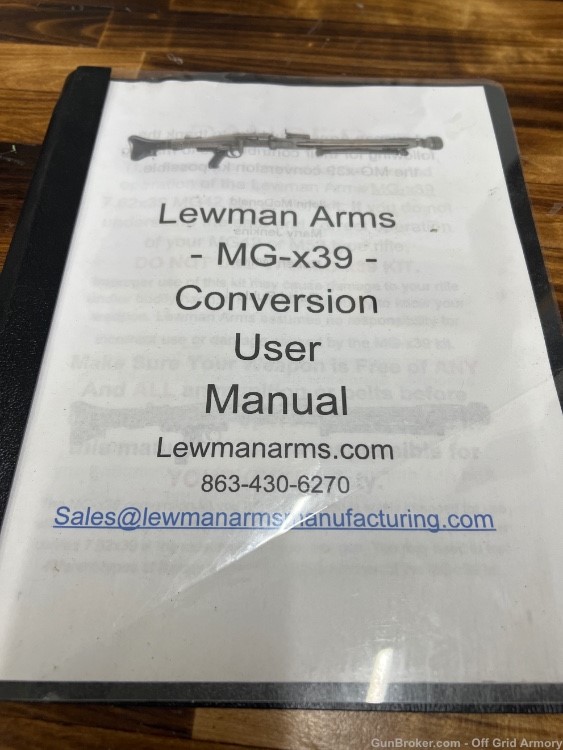 LEWMAN ARMS MG42 7.62x39 CONVERSION W/ 3 BARRELS!  NEW!-img-17