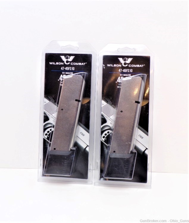 Wilson Combat 1911 10 rd 45 ACP 1911 Government Stainless Steel - Lot of 2-img-0