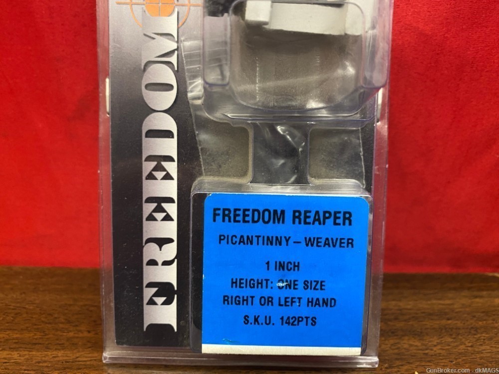DNZ Products Freedom Reaper 2-Piece 1" Mounts Black/Silver Finish-img-3