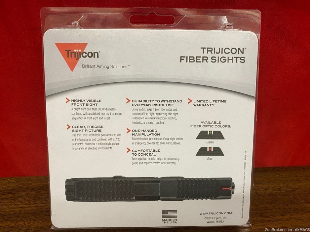 Trijicon Fiber Sights Iron Sight Replacement Red Fiber 3 Pack AC50008-img-4