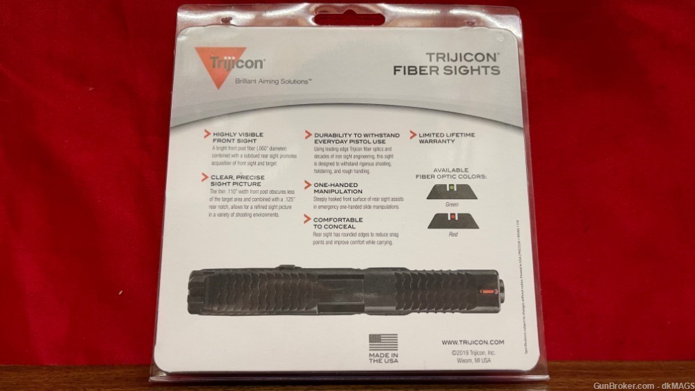 Trijicon Green Fiber Optic Iron Sight Replacement 3 Pack -img-1