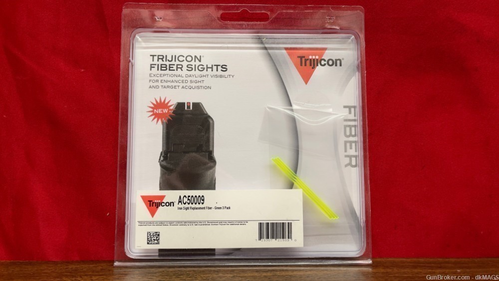 Trijicon Green Fiber Optic Iron Sight Replacement 3 Pack -img-0