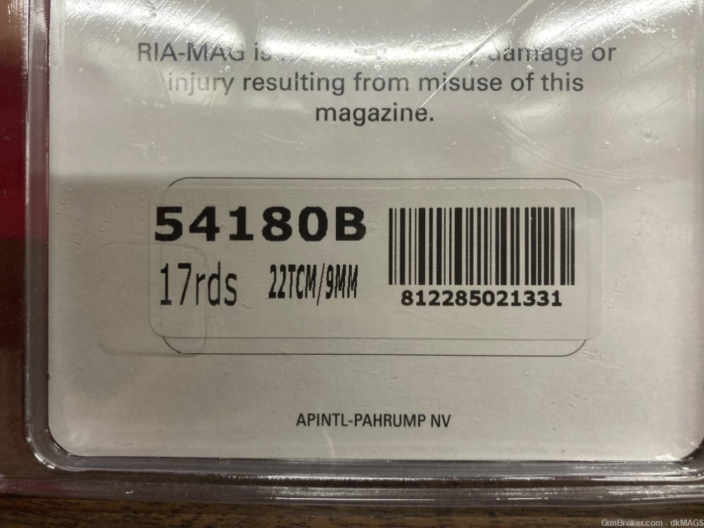 2 Rock Island Armory RIA 1911A2 .22 TCM 9mm 17RD Magazines-img-3
