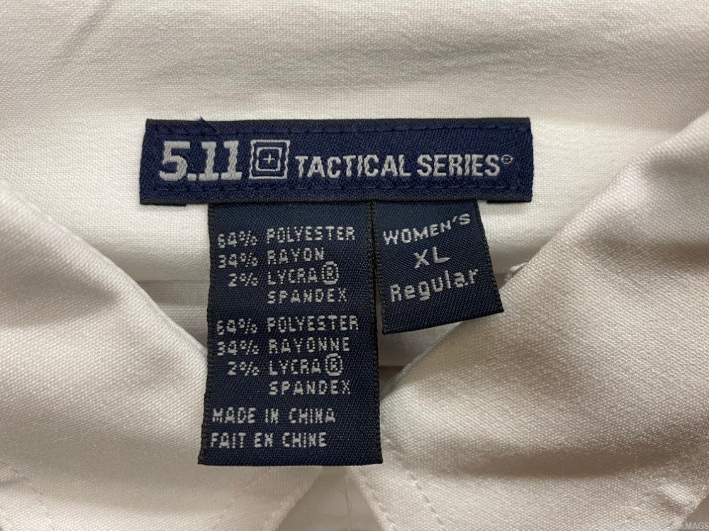 5.11 Tactical Series Womens XL Tactical Button Down Long Sleeve Shirt White-img-1