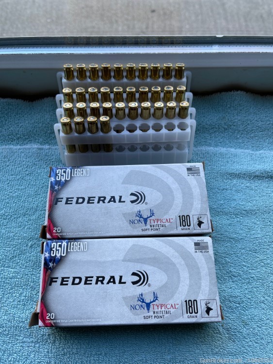 Federal 350 Legend Ammo 180 Gr 34 Rounds / Ruger American 5 Round Magazine-img-0