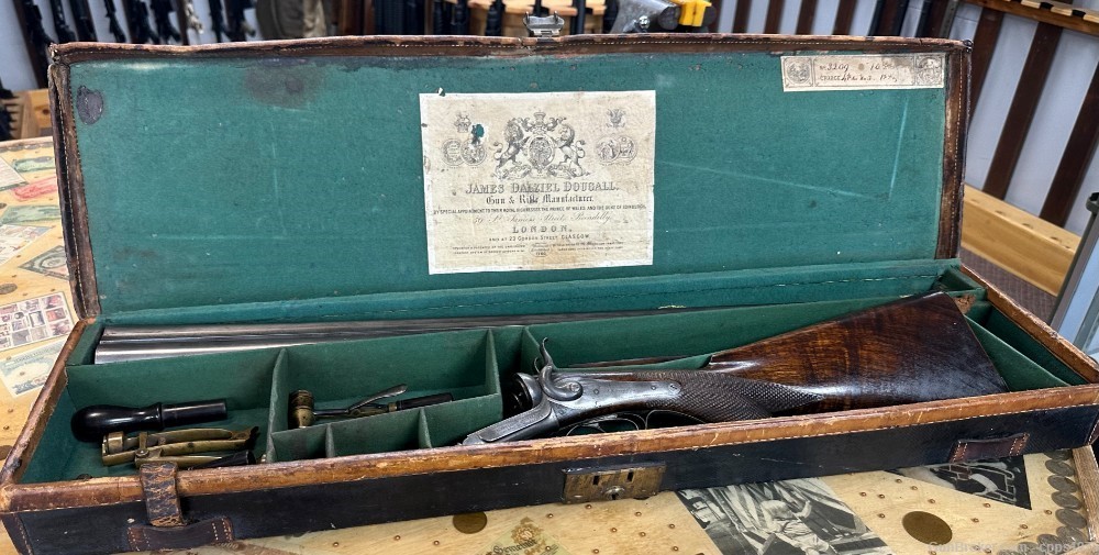 J. D. Dougall 10 Bore Lockfast Black Powder Shotgun With Extras RARE! 1880-img-0