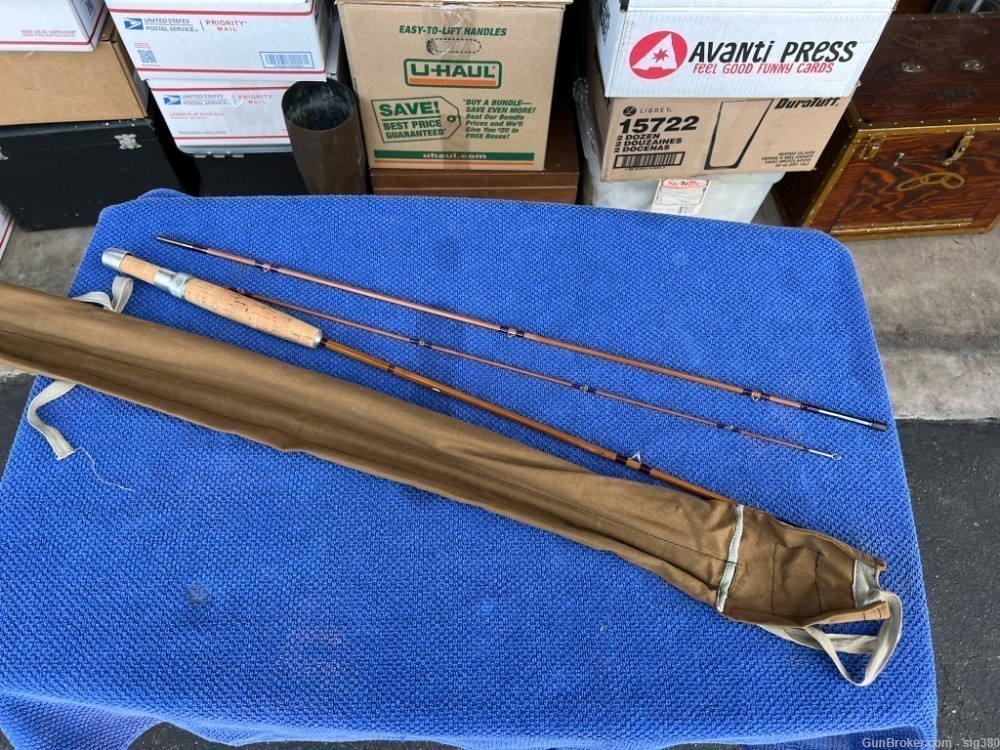 FARLOW THE VAGABOND 3 PIECE BAMBOO CANE ROD 6 1/2 ft DESIGNED BY LEE WULFF-img-2