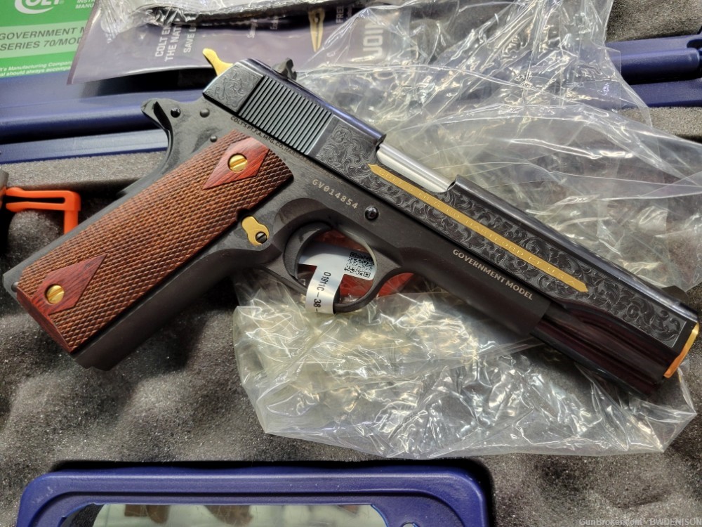 Colt Heritage 1911 .38 Super Pistol - Custom Engraved O1911C-38-DHM-img-1