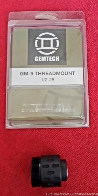 Gemtech 1/2X28mm Threaded Rear Mount For GM-9 Suppressor-img-0