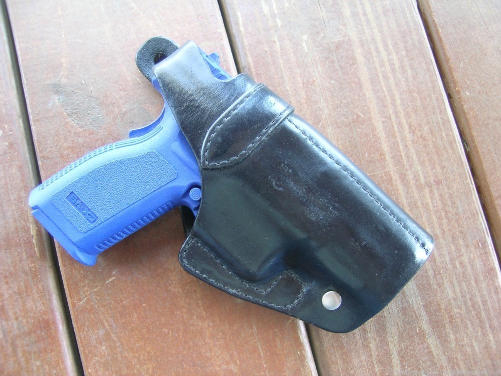 Ted Blocker Leather Thumbsnap Cross draw Holster Springfield XD9 XD40 XD45-img-0