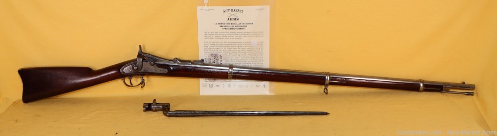 Rare & Fine Springfield Model 1866 2nd Allin Trapdoor Rifle .50-70-img-0