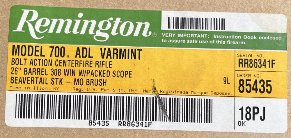 NOS factory scoped Remington 700 ADL Camo 26" 308 Winchester 85435-img-37