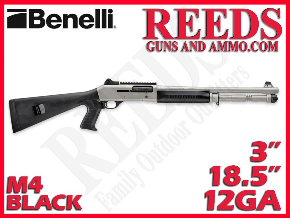 Benelli M4 H2O Pistol Grip Black Titanium 12 Ga 3in 18.5in 11794-img-0