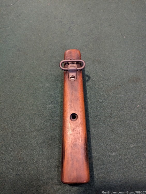 Original M Marked Thompson M1A1 Fore end Wood with sling tab Walnut WW2-img-5