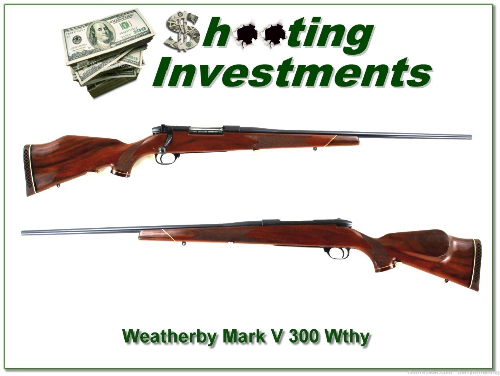 Weatherby Mark V Deluxe 300 Wthy Mag Exc Cond!-img-0