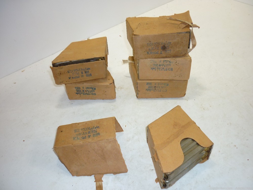 10rd + 2 Clips - FULL BOX - 11x58 Werndl - 11mm Mannlicher - M1886 11x58r-img-11