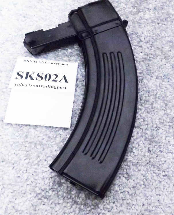 Steel 7.62 x 39 30 Shot Conversion Magazine SKS Type 56 Rifles Masen Black -img-0