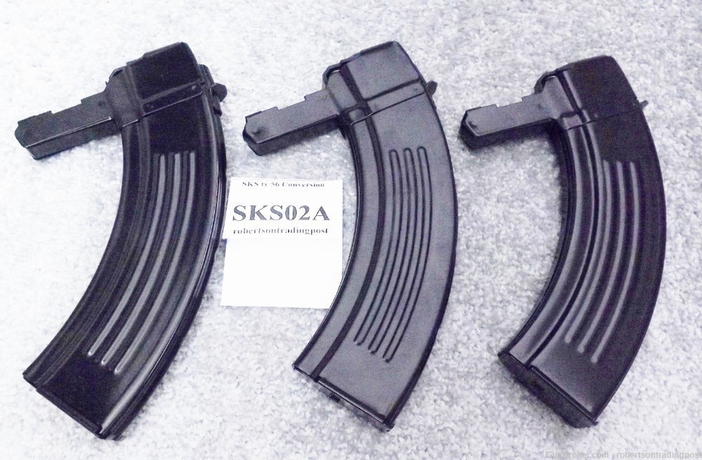Steel 7.62 x 39 30 Shot Conversion Magazine SKS Type 56 Rifles Masen Black -img-1