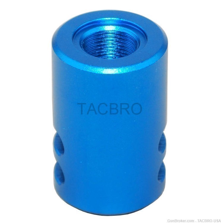 TACBRO Blue Gen 2 .22LR Ruger Mark IV 22/45 1/2"x28 TPI Muzzle Brake-img-4