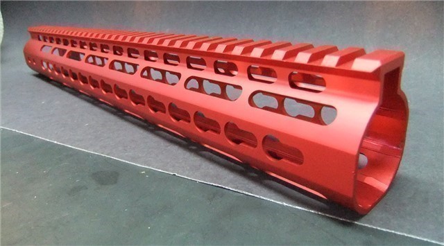 15" AR15 AR Light Slim RED Keymod Free Float Handguard Rail Grip 5.56 .223-img-0