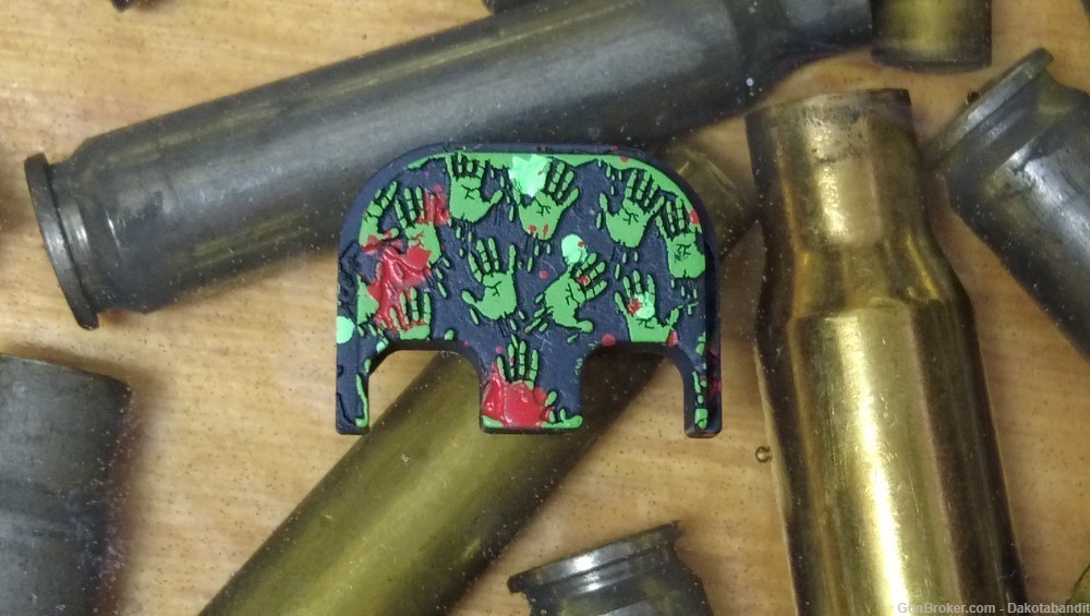 Slide "Zombie Killer" Custom Back Plate for Glock Gen 1-5 Aluminum Engraved-img-0