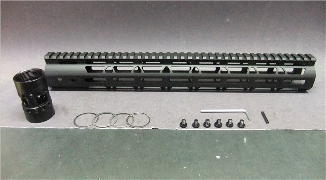 15" AR15 AR-15 AR Slim MLOK M-LOK Free Float HandGuard Rail 5.56 223 BLACK-img-0