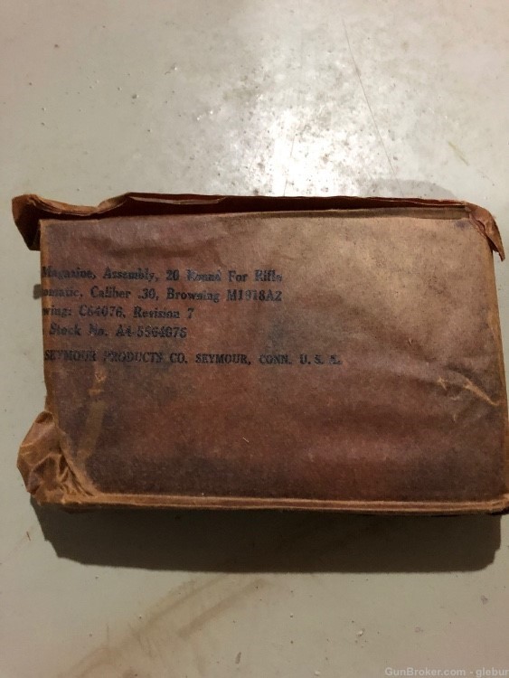 USGI BROWNING BAR M1918A2  MAGAZINE STILL WRAPPED IN ORIGINAL PACKAGE.-img-3