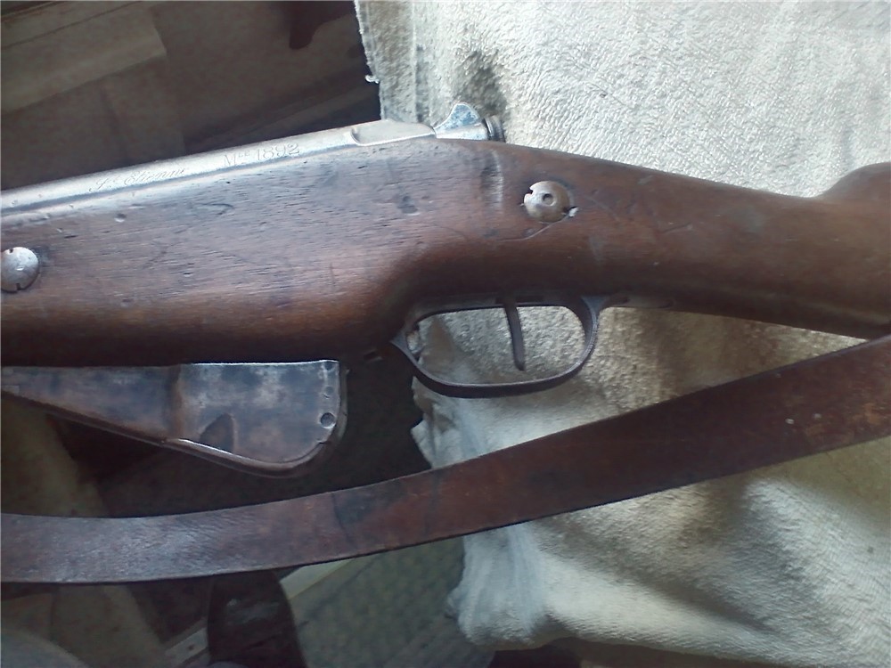 MLE 1892 BERTHIER  CARBINE-8mm LEBEL-MFG MAC 1920 W/LEATHER SLING-img-15