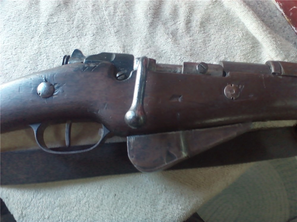 MLE 1892 BERTHIER  CARBINE-8mm LEBEL-MFG MAC 1920 W/LEATHER SLING-img-0