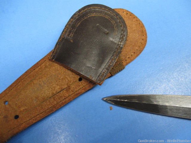 BRITISH WWII 3RD PATTERN F/S STILETTO FIGHTING KNIFE WITH ORIGINAL SCABBARD-img-4
