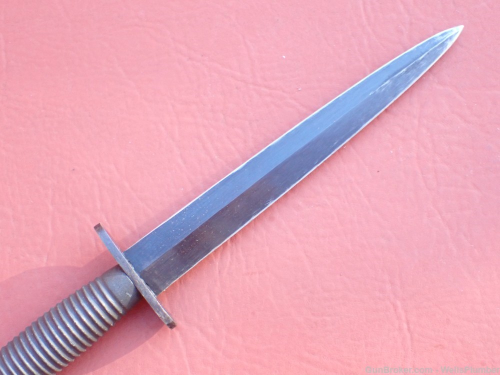 BRITISH WWII 3RD PATTERN F/S STILETTO FIGHTING KNIFE WITH ORIGINAL SCABBARD-img-21