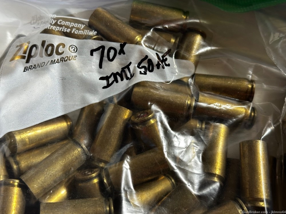 290 pieces of Hornady - IMI - Speer 50 AE 1x fired brass -img-6