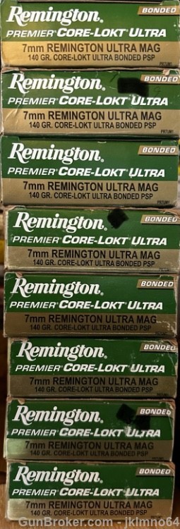 160 rounds Remington 7mm Rem Ultra Mag 140gr Core-Lokt UltraBonded PSP ammo-img-0