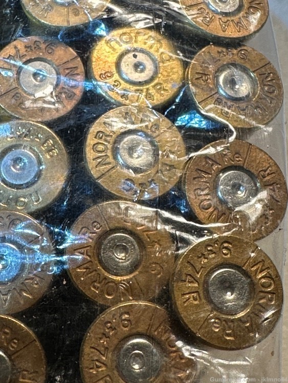 29 pcs Norma 9.3x74R 1x fired brass + 29 Speer 270gr Semi-Spitzer bullets -img-1