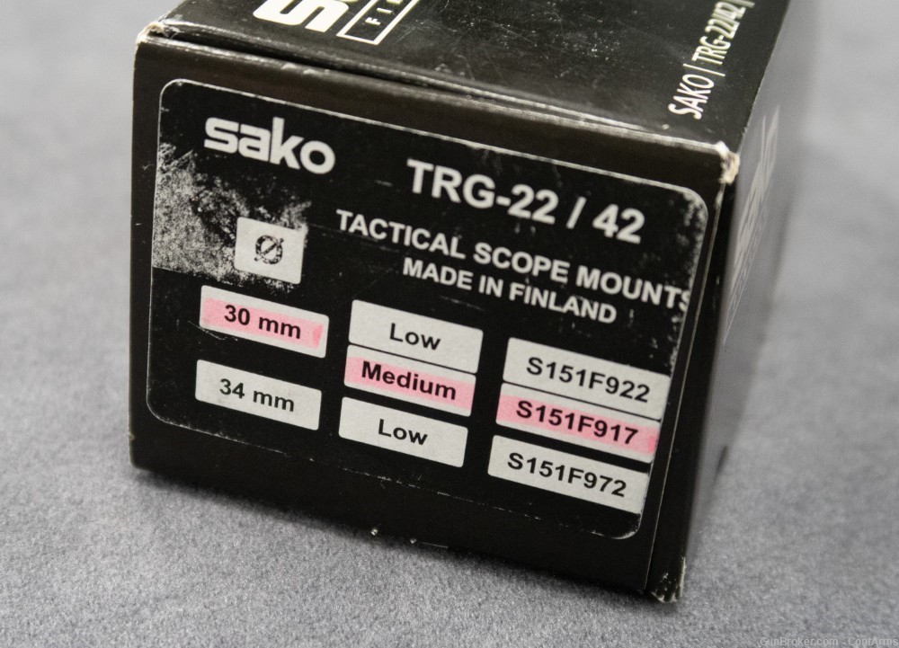 Beretta Sako TRG 22/42 3-Ring 30mm Medium Height Scope Mount (S151F917)-img-5