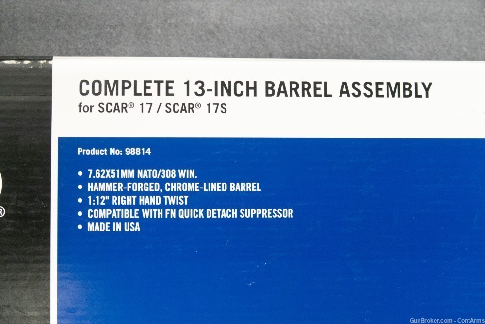 FN SCAR 17/17S 13" BBL Assembly, .308 Win, 13", 1:12 Twist (Factory Sealed)-img-5