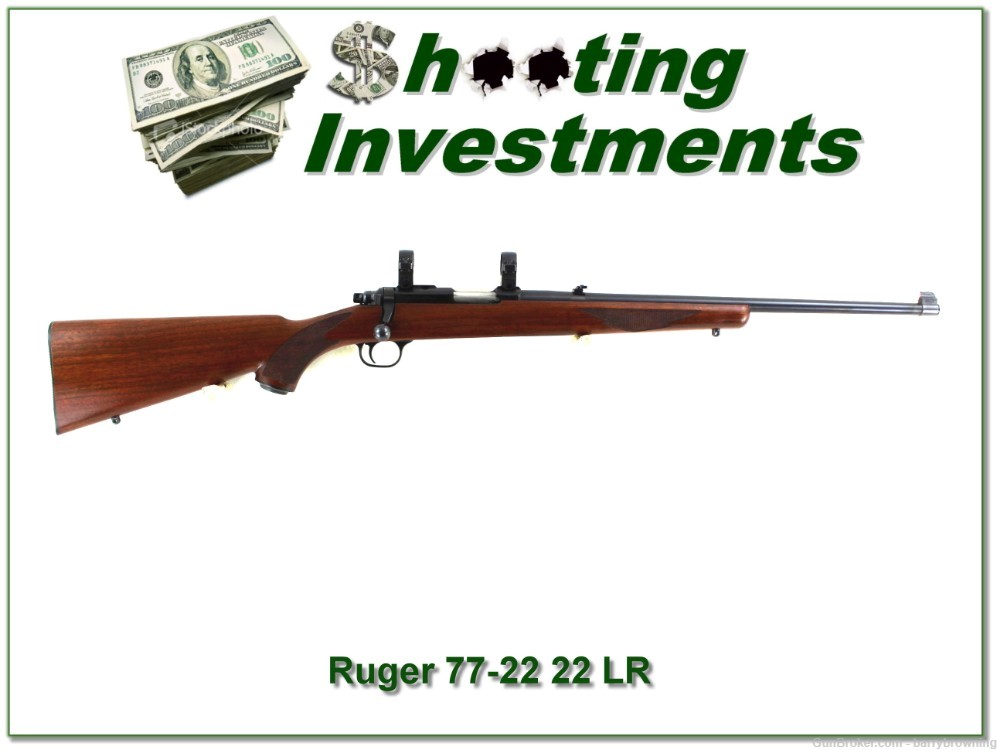 Ruger 77-22 22 LR early 1986 made in exc cond!-img-0