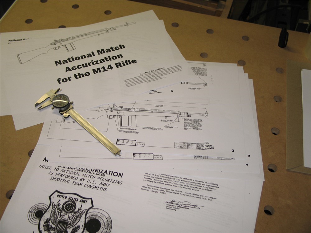 M14 (M1A) National Match Measured Drawings, Blueprints, 13 pp!-img-0